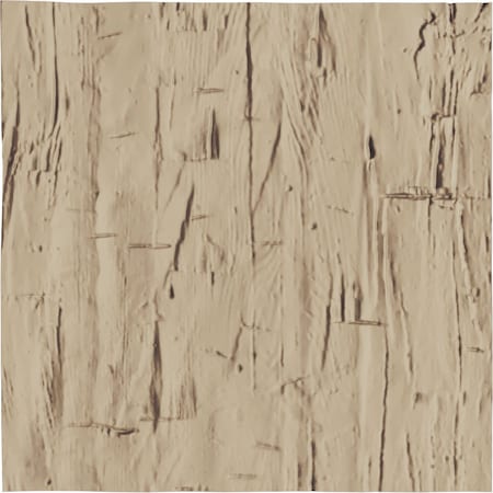 Ekena Millwork 6"W x 6"H Hand Hewn Rustic Faux Wood Material Sample, Primed Tan SAMPLE-UR06HHPR